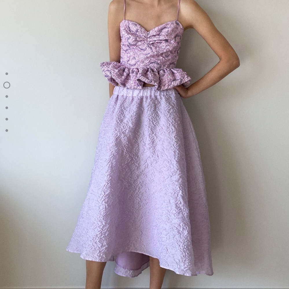 ZARA Limited edition asymmetrical skirt color lilac peplum bloggers favorite - Picture 8 of 16
